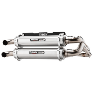 Trinity Racing Polaris RZR RS1 Exhaust Dual Full System - Brushed