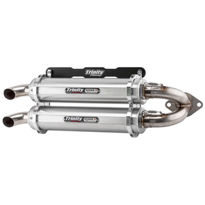 Trinity Racing Polaris RZR RS1 Slip-On Exhaust - Brushed