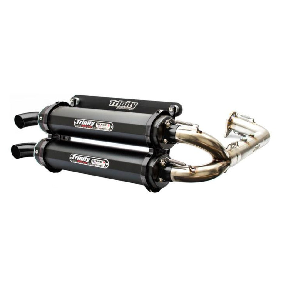 Trinity Racing Polaris RZR XP Turbo/S Full Exhaust System - Cerakote w/ Stainless Header