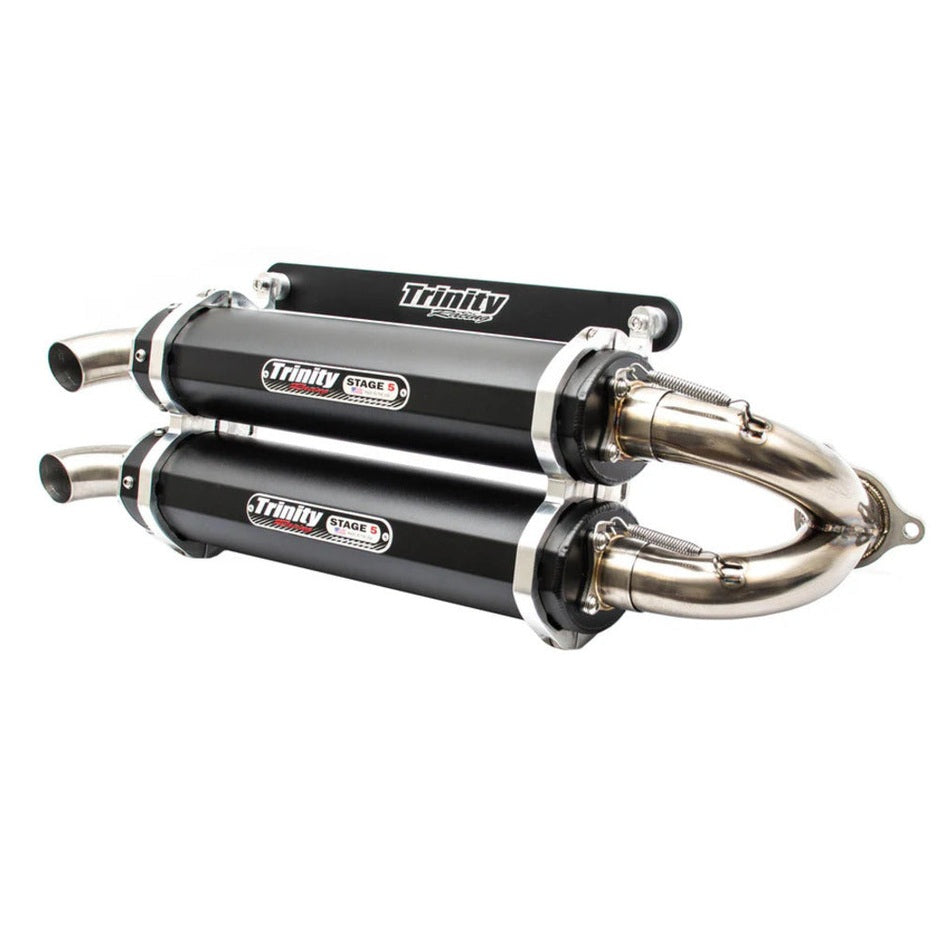 Trinity Racing Polaris RZR XP Turbo/S Slip-On Exhaust - Black