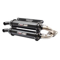 Trinity Racing '15-'23 Polaris RZR XP 1000 Slip On Exhaust - Cerakote w/ Stainless Y-Pipe