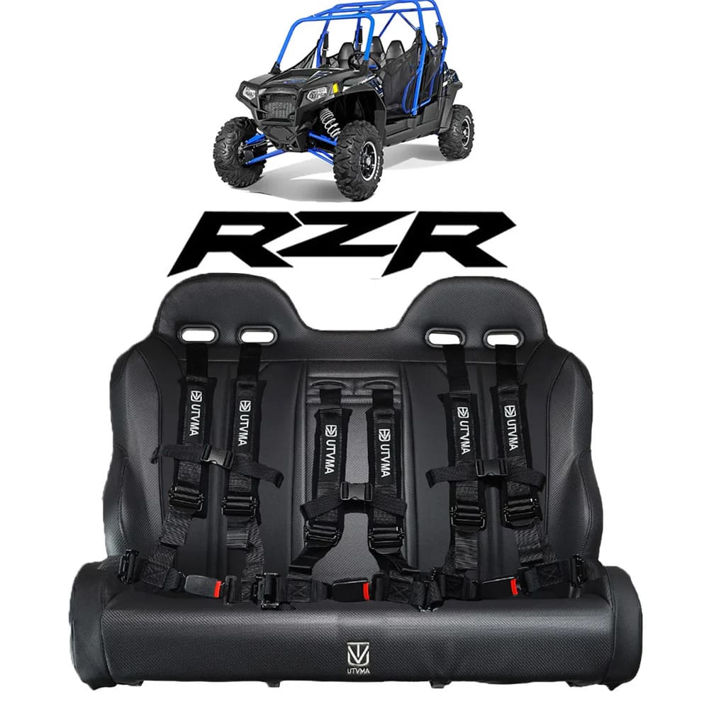 UTVMA '10-'14 Polaris RZR 900/800 Rear Bench Seat w/ Harnesses