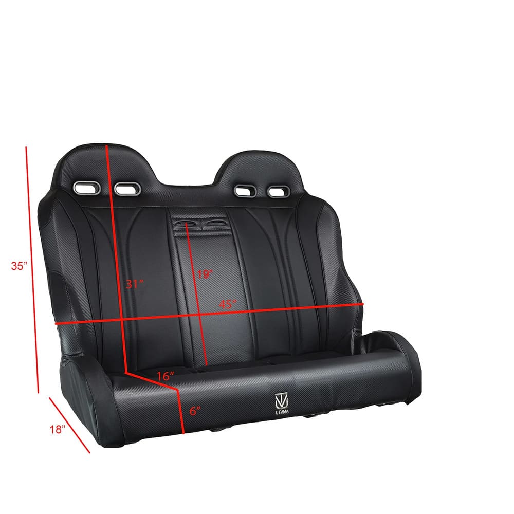 UTVMA '10-'14 Polaris RZR 900/800 Rear Bench Seat w/ Harnesses