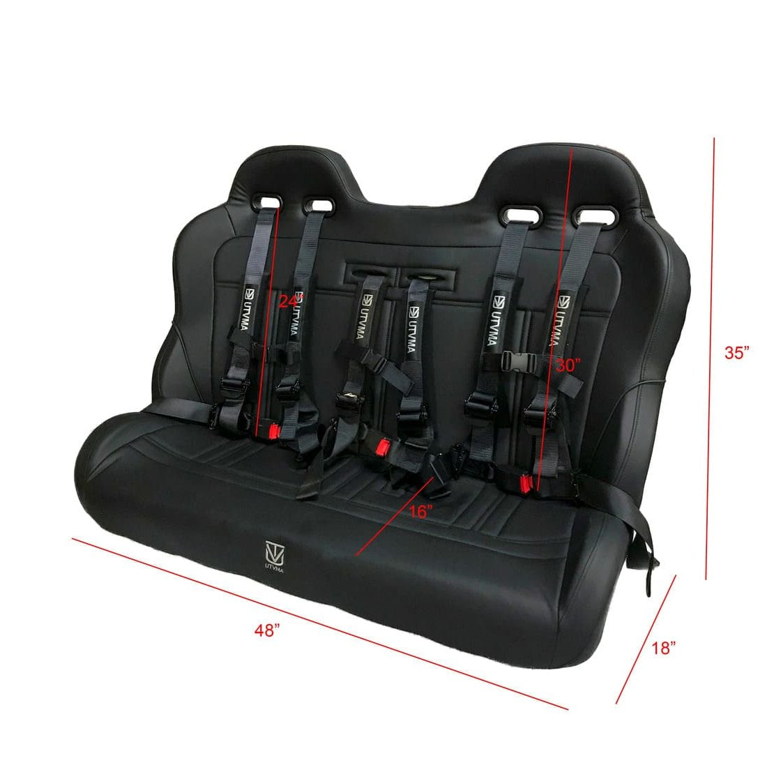 UTVMA '12-'25 Kawasaki Teryx 4 Rear Bench Seat w/ Harnesses