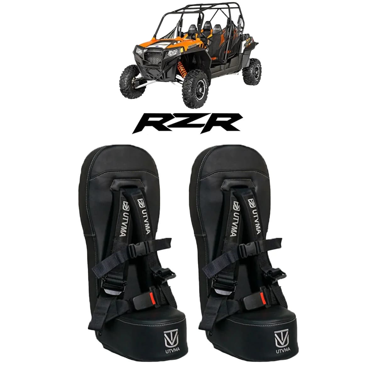 UTVMA '15-'24 Polaris RZR 4 900 Front & Rear Bump Seat Set