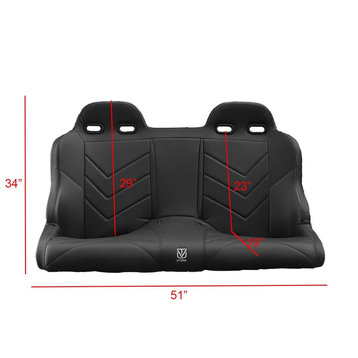 UTVMA '17-'26 Can-Am Maverick X3 Rear Bench Seat w/ Harnesses