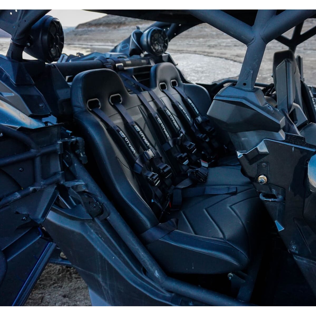 UTVMA '17-'26 Can-Am Maverick X3 Rear Bench Seat w/ Harnesses
