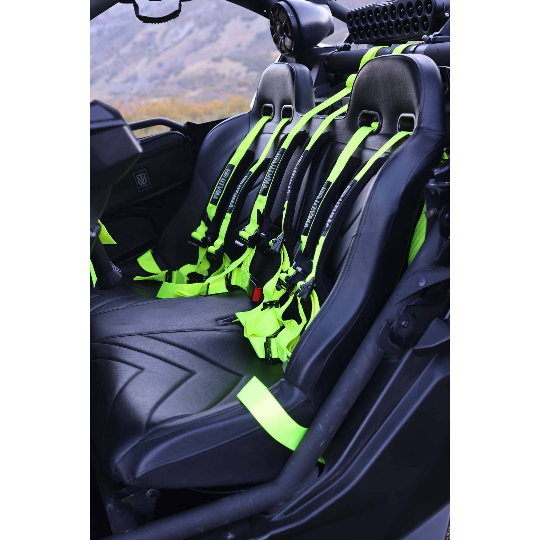 UTVMA '17-'26 Can-Am Maverick X3 Rear Bench Seat w/ Harnesses