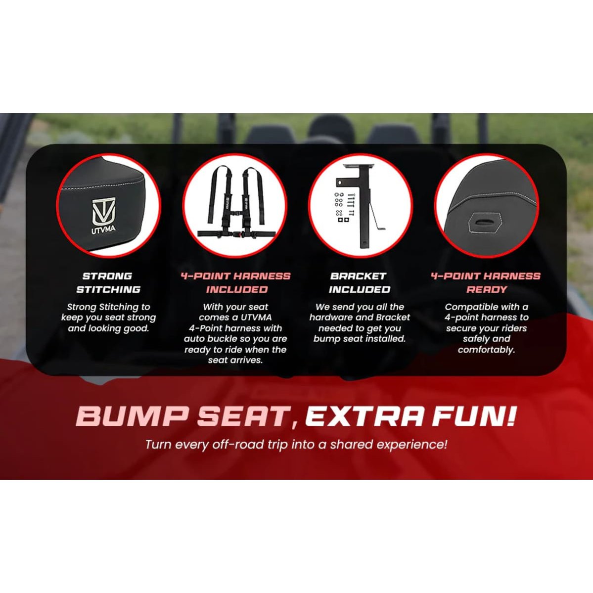 UTVMA '18-'25 Can-Am Maverick Trail Bump Seat