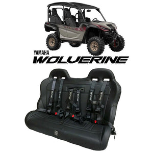 UTVMA '18-'25 Yamaha Wolverine X4 Rear Bench Seat w/ Harnesses