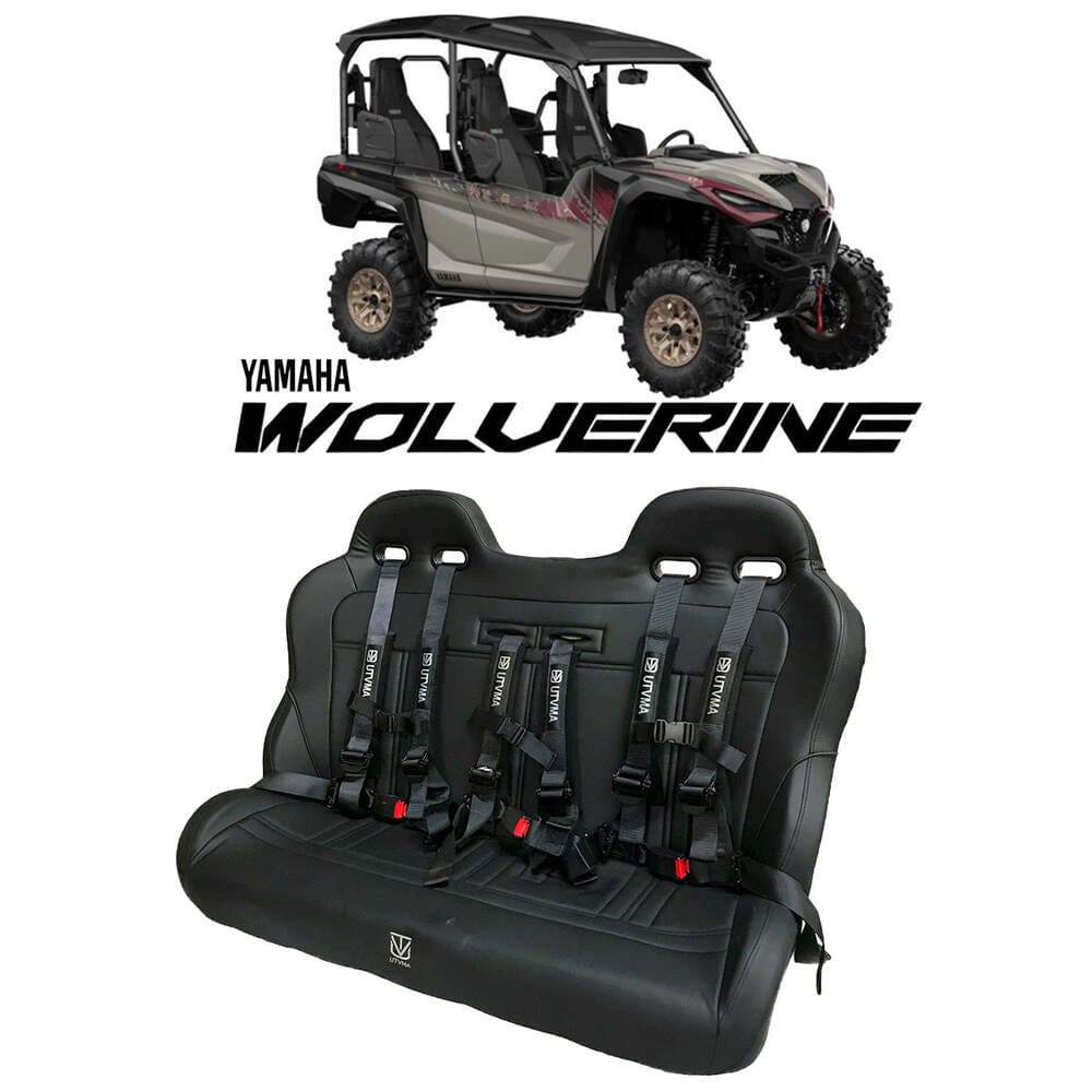 UTVMA '18-'25 Yamaha Wolverine X4 Rear Bench Seat w/ Harnesses