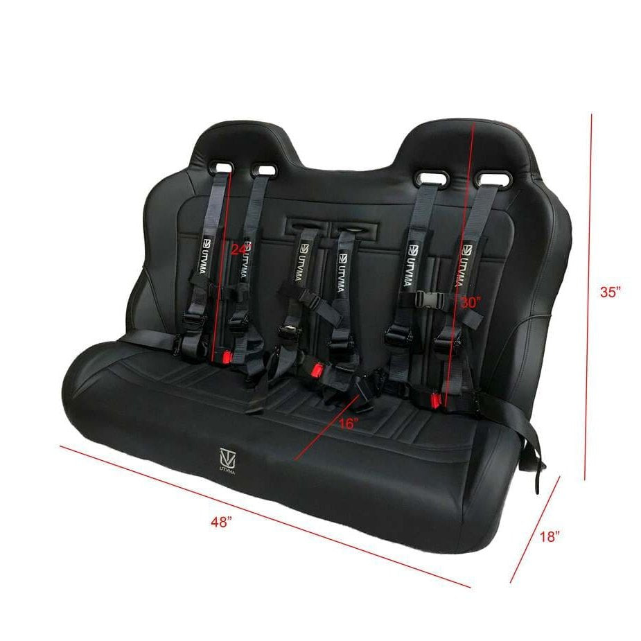 UTVMA '18-'25 Yamaha Wolverine X4 Rear Bench Seat w/ Harnesses