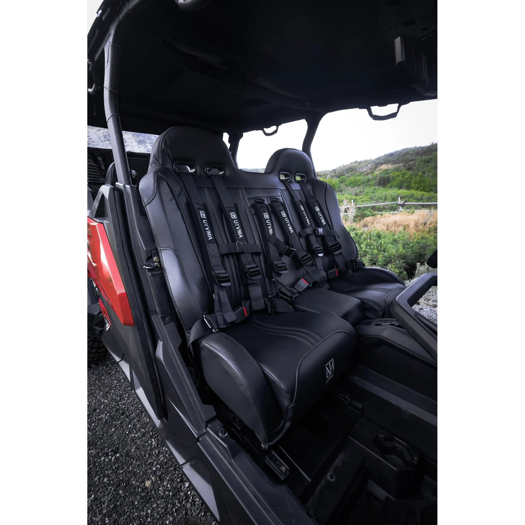 UTVMA '19-'25 Can-Am Maverick Sport Max Front Bench Seat w/ Harnesses