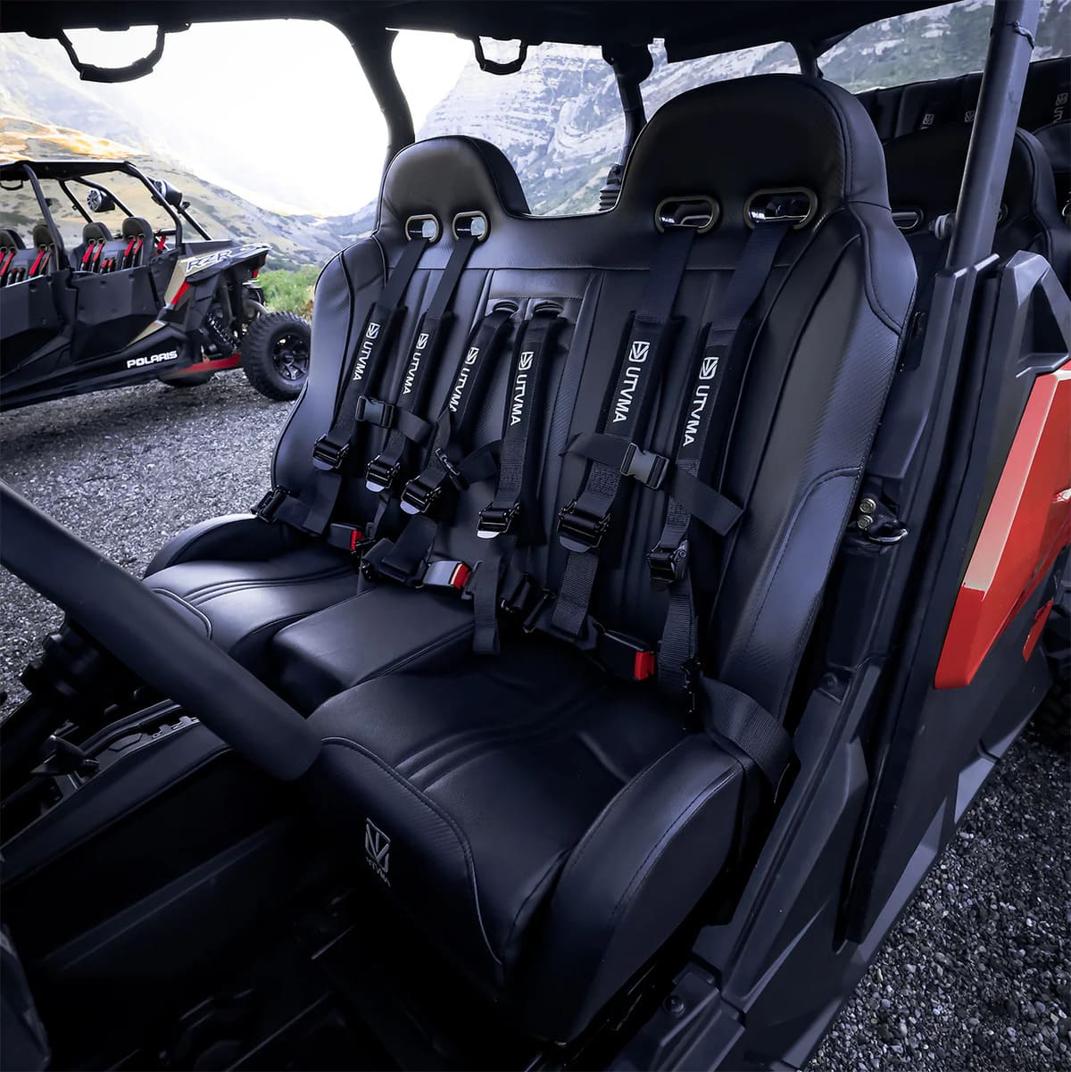 UTVMA '19-'25 Can-Am Maverick Sport Max Front Bench Seat w/ Harnesses