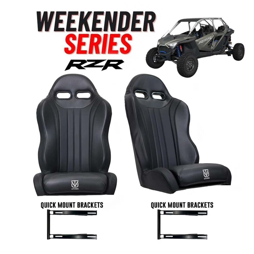 UTVMA '20-'24 Polaris RZR Pro Weekender Series Front Bucket Seats w/ Quick Mount Bracket