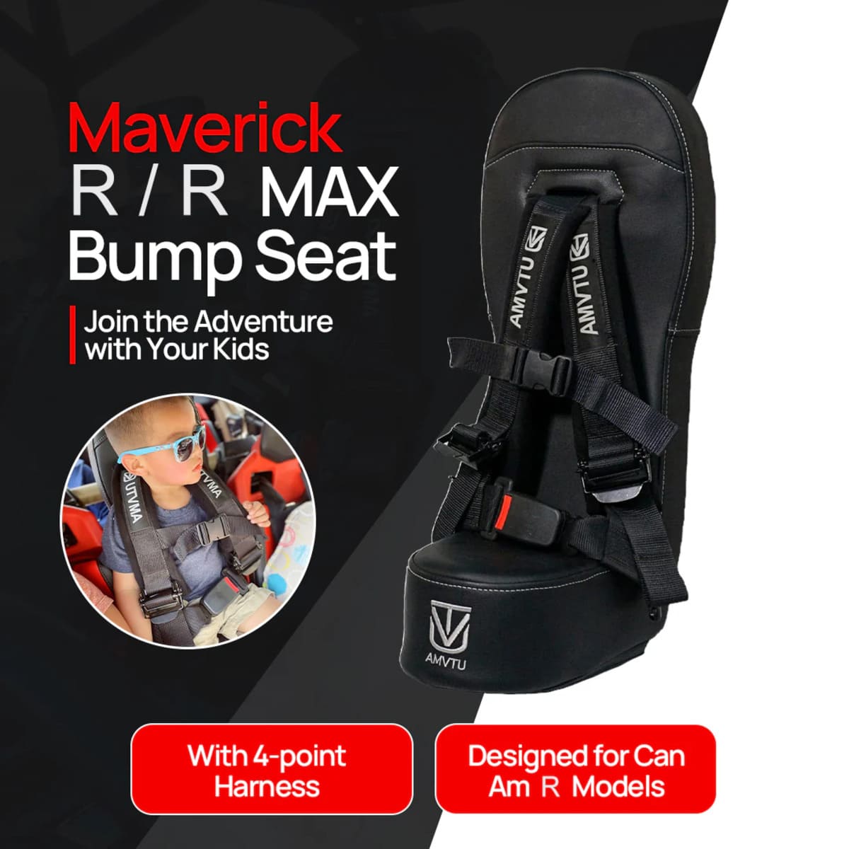 UTVMA '25 Can-Am Maverick R Max Front Bump Seat