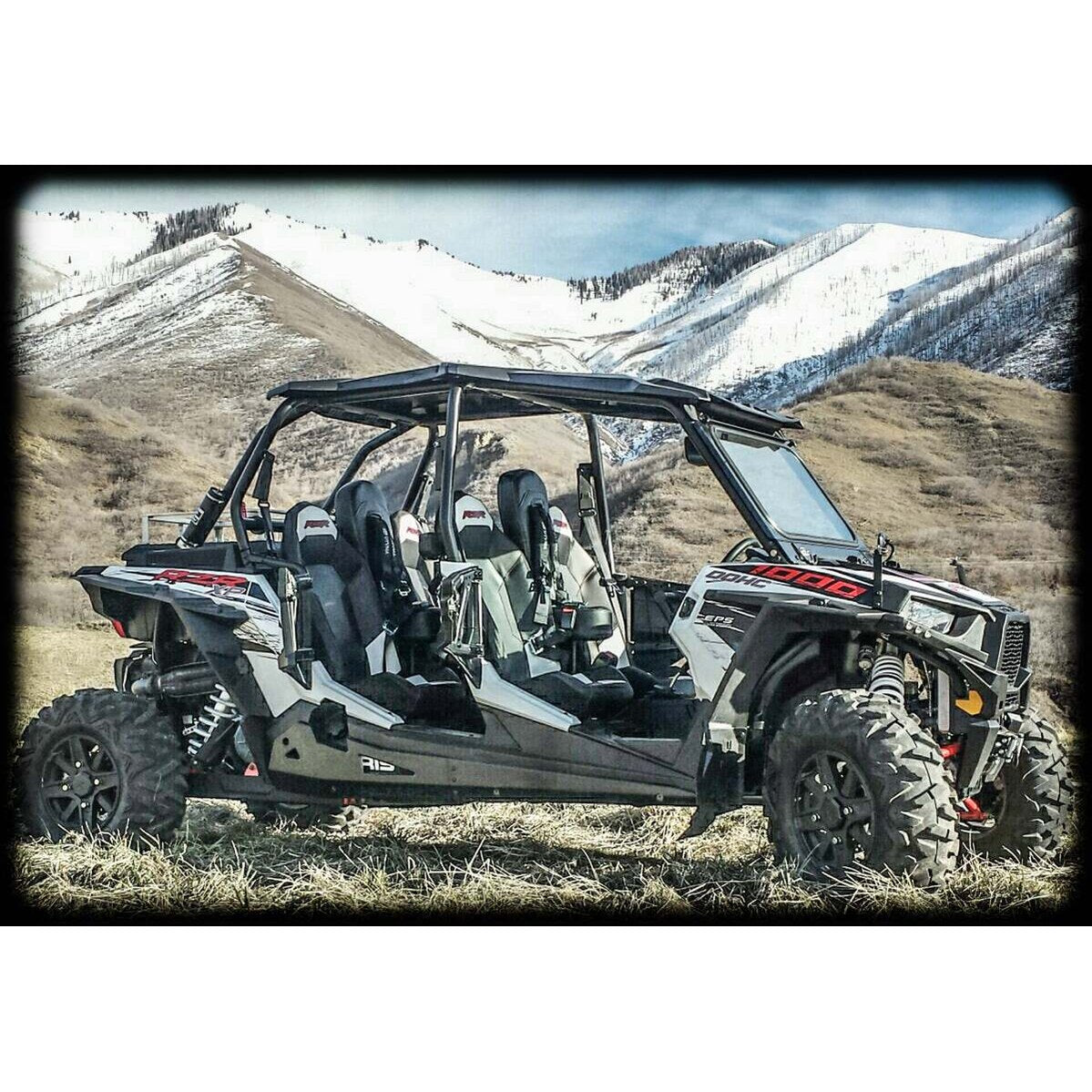 UTVMA Polaris RZR 4 1000 Front & Rear Bump Seat Set