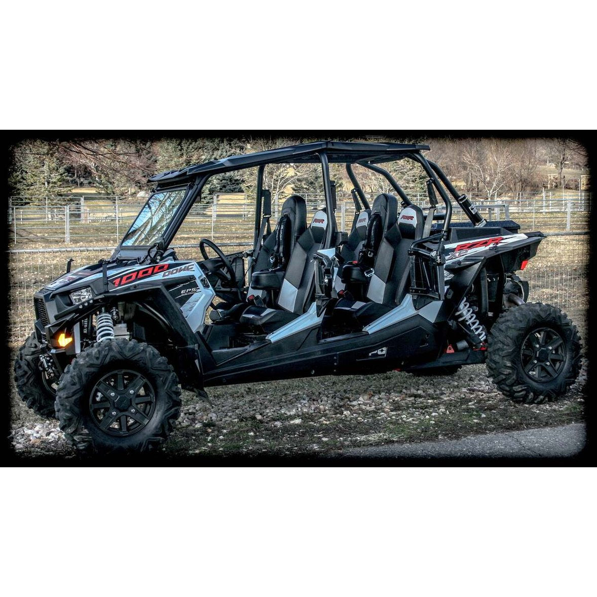 UTVMA Polaris RZR 4 1000 Front & Rear Bump Seat Set
