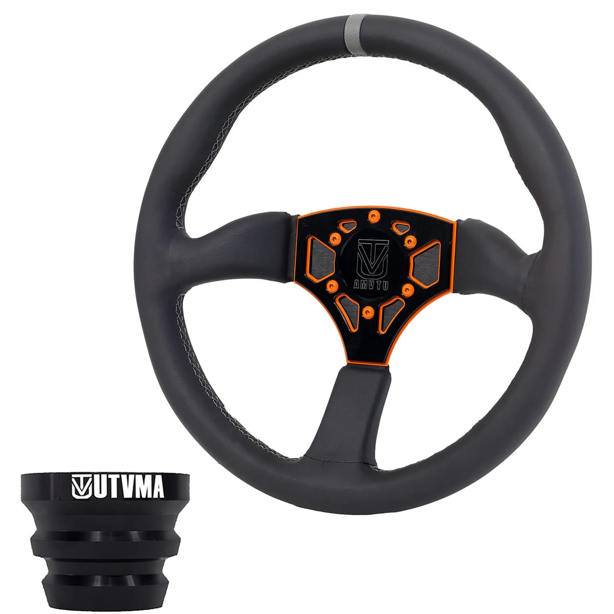 UTVMA Polaris RZR XP 1000 Octane Leather Steering Wheel w/ Hub