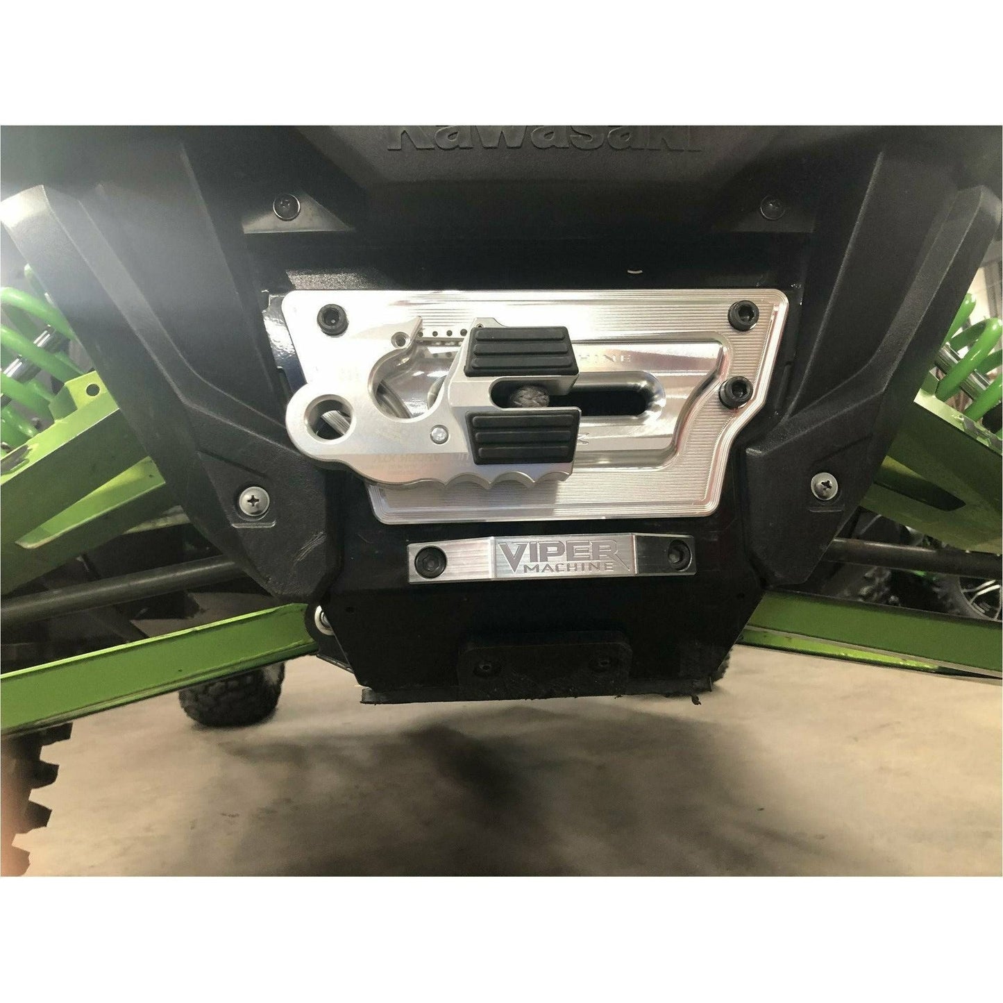Kawasaki KRX Billet Winch Plate with Integrated Rope Hawse