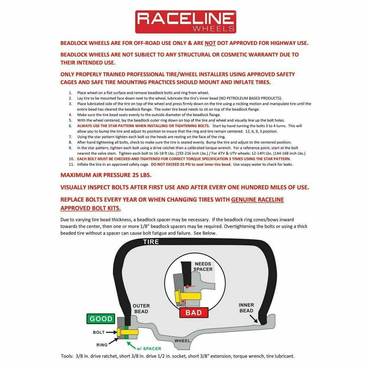 A93B Podium Beadlock Wheel