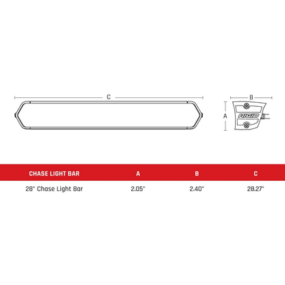 Rear Facing Chase Light Bar