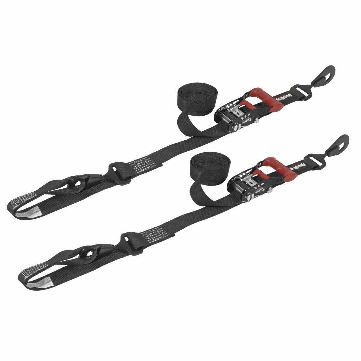 Speed Strap 1.5"x10' Ratchet Tie Down with Soft-Tie (2 Pack)