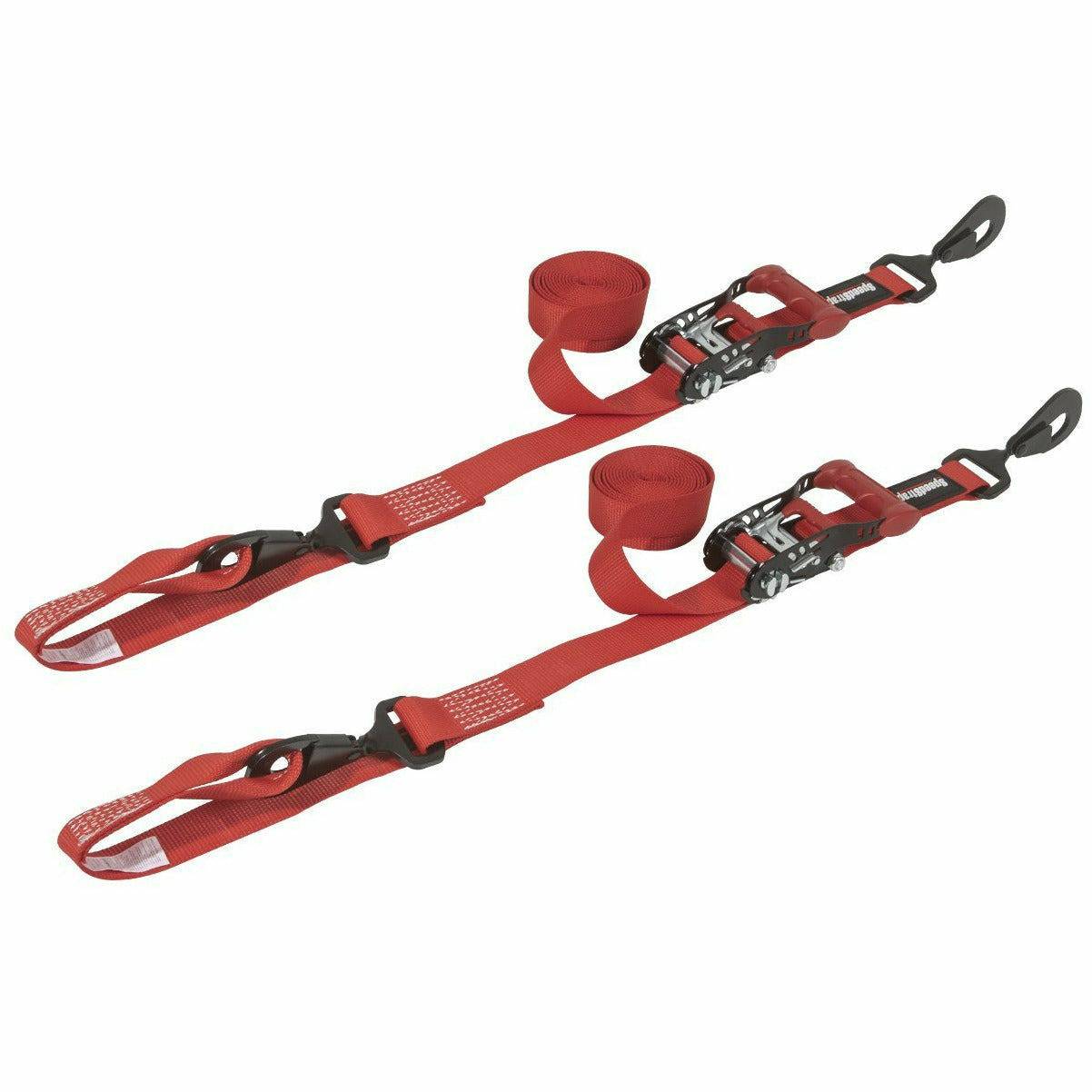 Speed Strap 1.5"x10' Ratchet Tie Down with Soft-Tie (2 Pack)