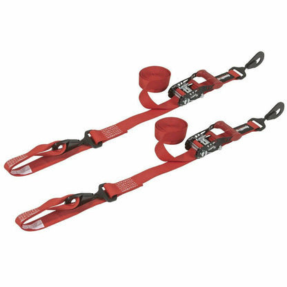 Speed Strap 1.5"x10' Ratchet Tie Down with Soft-Tie (2 Pack)