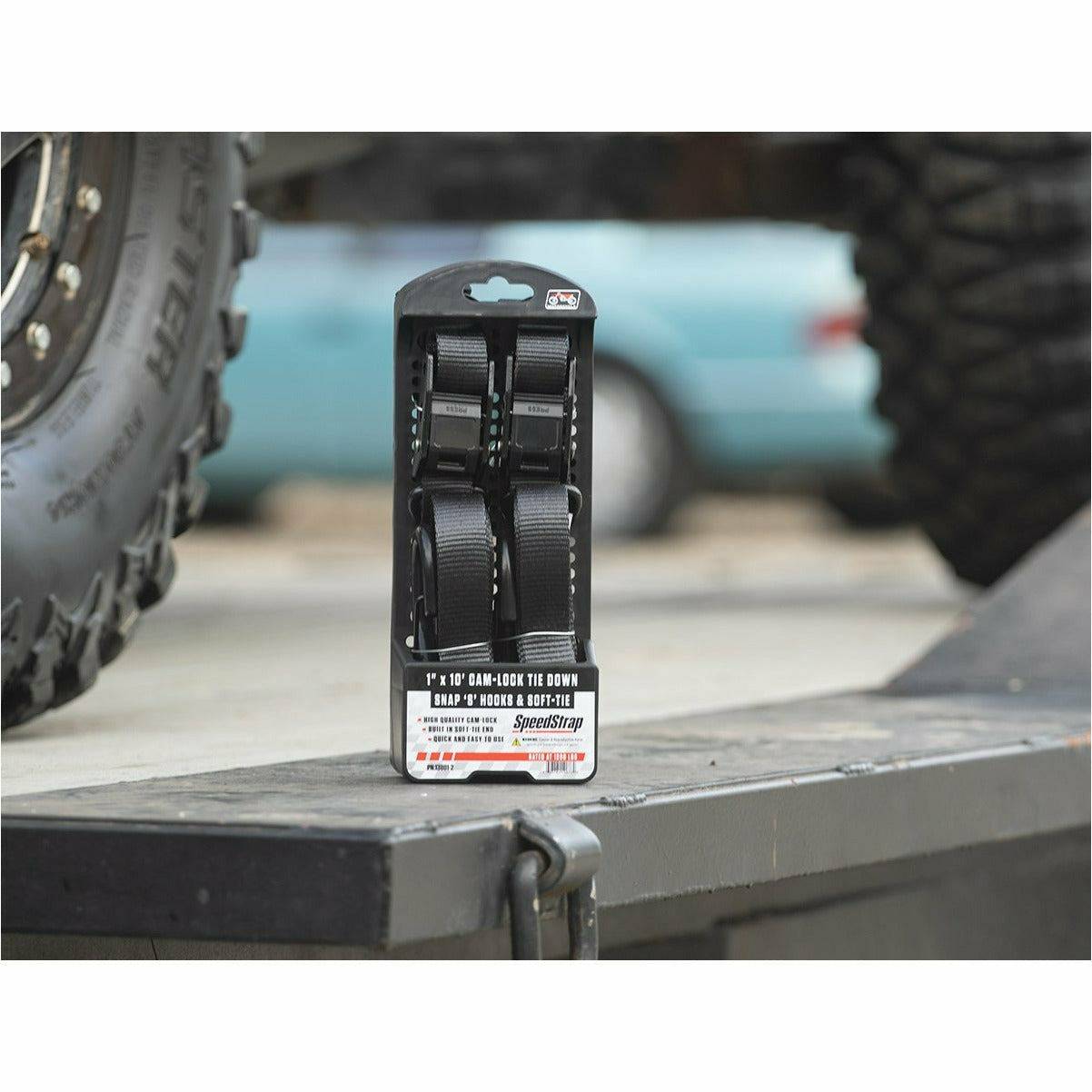 1"x10' Cam-Lock Tie Down with Snap S Hooks (2 Pack)