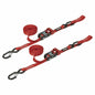 Speed Strap 1"x15' Ratchet Tie Down with Snap S Hooks and Soft Tie (2 Pack)