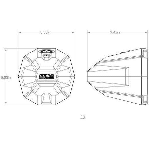 Universal 8" Cage Mounted Speaker Pods
